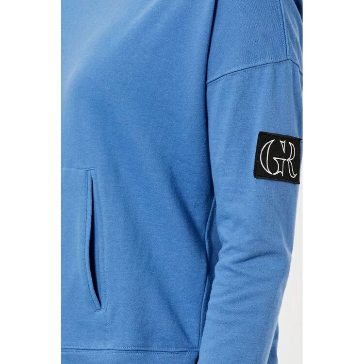 GR Giaan Rooney Funnel Neck Logo Sweat Dust Blue 3 GR Giaan Rooney Funnel Neck Logo Sweat Dust Blue