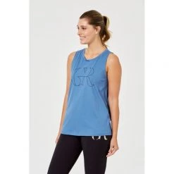 GR Giaan Rooney Logo Tank Dust Blue -women's clothing Sales 621361 C 0451 04 2