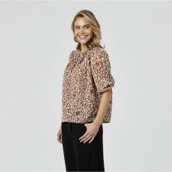 JB Jayson Brunsdon Gathered Top Animal 8 JB Jayson Brunsdon Gathered Top Animal -women's clothing Sales 621451 C 0960 13 2