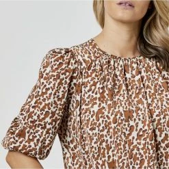 JB Jayson Brunsdon Gathered Top Animal