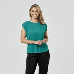 JB Jayson Brunsdon Extended Sleeve Tee Green -women's clothing Sales 621456 C 0300 00