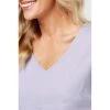 Khoko Smart Linen V Neck Blouse Lavender -women's clothing Sales 621485 C 0530 28 4