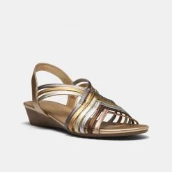 Savannah Angela Women's Wedged Sandal Metallic -women's clothing Sales 622175 C 1960 00 2
