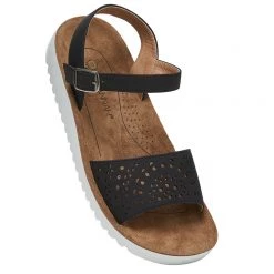 Savannah Jade Women's Wedged Sandal Black