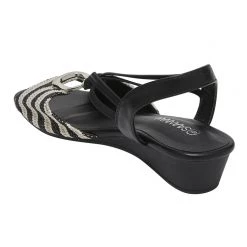 Savannah Sienna Women's Wedged Sandal Black -women's clothing Sales 622185 C 0001 00 2