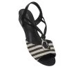Savannah Sienna Women's Wedged Sandal Black -women's clothing Sales 622185 C 0001 00 4