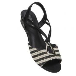 Savannah Sienna Women's Wedged Sandal Black