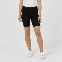 Khoko Denim Denim Bermuda Short Black -women's clothing Sales 622384 C 0001 00