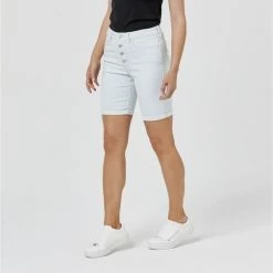 Khoko Denim Denim Bermuda Button Short Light Blue -women's clothing Sales 622385 C 0450 00 2