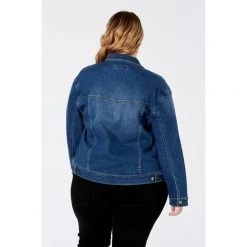Khoko Plus Denim Jacket Mid Wash -women's clothing Sales 622387 C 1981 08 3