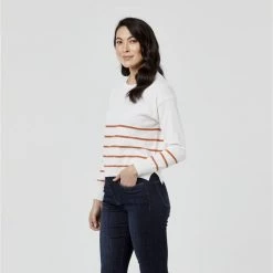 Khoko Denim Nautical Cotton Stripe Jumper Auburn 8 Khoko Denim Nautical Cotton Stripe Jumper Auburn -women's clothing Sales 622390 C 0960 23 2