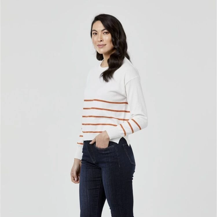 Khoko Denim Nautical Cotton Stripe Jumper Auburn 5 Khoko Denim Nautical Cotton Stripe Jumper Auburn - Image 3