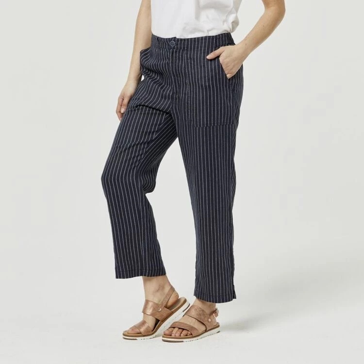 Khoko Collection Linen Pants Ink Stripe 5 Khoko Collection Linen Pants Ink Stripe - Image 3