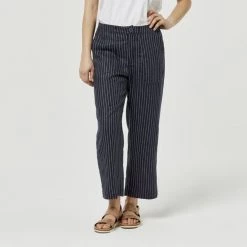 Khoko Collection Linen Pants Ink Stripe 9 Khoko Collection Linen Pants Ink Stripe -women's clothing Sales 622394 C 0410 58