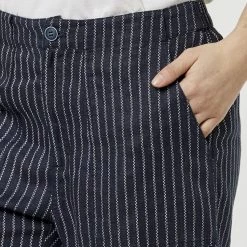 Khoko Collection Linen Pants Ink Stripe