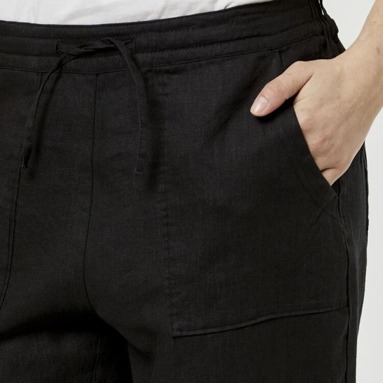 Khoko Collection Linen Jogger Black 3 Khoko Collection Linen Jogger Black