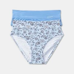 Ambra Smooth Lines Microfibre Hi Cut 2 Pack Paisley Print