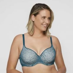 Berlei Lift & Shape Lace T-shirt Bra Teal -women's clothing Sales 622808 C 0440 64