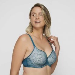 Berlei Lift & Shape Lace T-shirt Bra Teal -women's clothing Sales 622808 C 0440 64 4