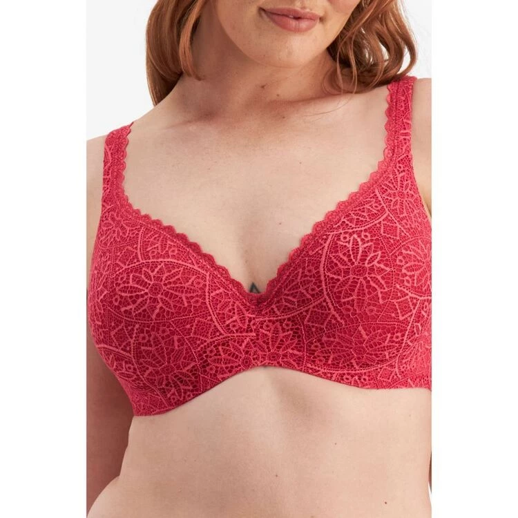 Berlei Barely There Lace Bra Raspberry 5 Berlei Barely There Lace Bra Raspberry - Image 3
