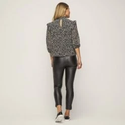 Leona Edmiston Ruby Shirred Trim Top Print -women's clothing Sales 623000 C 0965 53 2