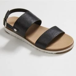 Khoko Jasmine Women's Two Bar Sandal Black