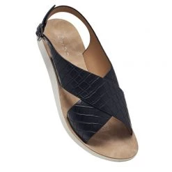 Khoko Joslyn Women's Cross Strap Sandal Black & Croc