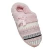 Sash & Rose Women's Lurex Knit Bow Scuff Slipper Gift Boxed Pink -women's clothing Sales 623017 C 0650 00 4