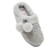 Sash & Rose Women's Cable Knit Pom Pom Scuff Gift Box Grey -women's clothing Sales 623018 C 0020 00 4