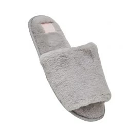 Sash & Rose Mandy Women's Plush Slide Slipper Grey
