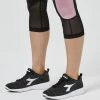 Lotto Women's Speed Run Panel 7/8 Capri Legging Black & Multicoloured -women's clothing Sales 623822 C 1006 47 4