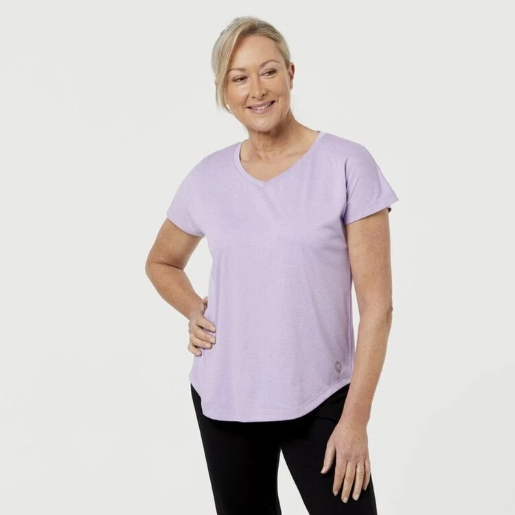 Diadora Women's Active V Neck T-Shirt Wisteria 6 Diadora Women's Active V Neck T-Shirt Wisteria - Image 4