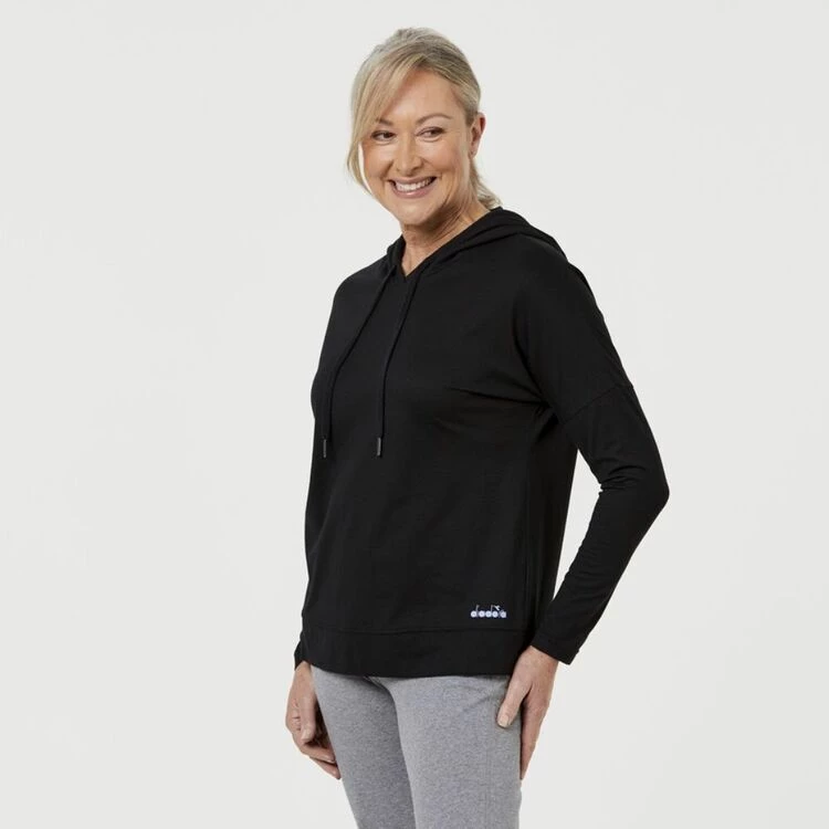 Diadora Women's Active Hood Top Black 5 Diadora Women's Active Hood Top Black - Image 3