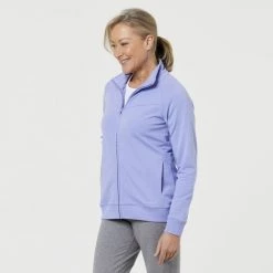 Diadora Women's Fleece Zip Thru Jacket Lavender -women's clothing Sales 623836 C 0530 28 2