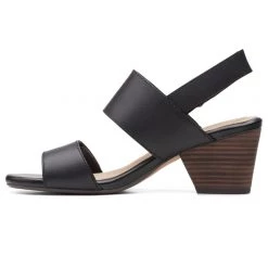 Cloud Steppers By Clarks Lorene Bright Women's Heeled Sandal Black Leather -women's clothing Sales 624389 C 0001 44