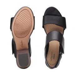 Cloud Steppers By Clarks Lorene Bright Women's Heeled Sandal Black Leather -women's clothing Sales 624389 C 0001 44 3