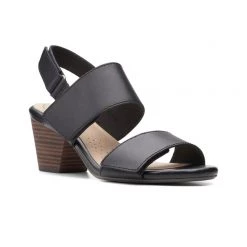 Cloud Steppers By Clarks Lorene Bright Women's Heeled Sandal Black Leather -women's clothing Sales 624389 C 0001 44 5