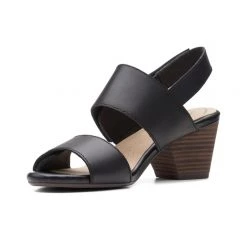 Cloud Steppers By Clarks Lorene Bright Women's Heeled Sandal Black Leather