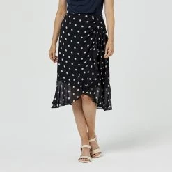 Jane Lamerton Tie Waist Spot Skirt Spot Print -women's clothing Sales 624446 C 0967 33