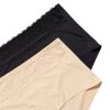 Sash & Rose Bonded Lace Waist Full Brief 3 Pack Black & Beige