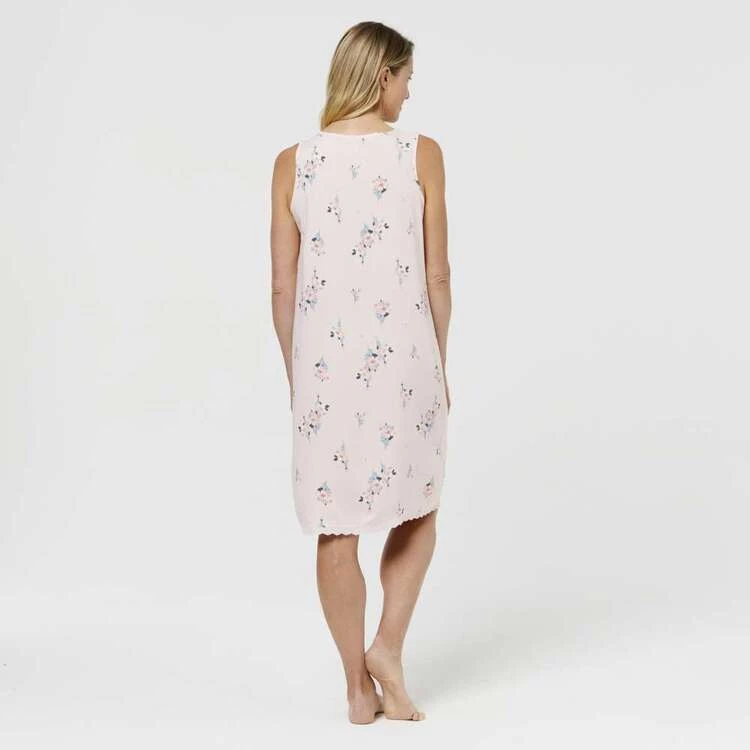 Sash & Rose Woven Lace Hem Nightie Light Pink 4 Sash & Rose Woven Lace Hem Nightie Light Pink - Image 2