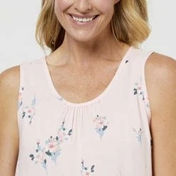 Sash & Rose Woven Lace Hem Nightie Light Pink