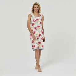 Sash & Rose Woven Lace Hem Nightie Ivory & Rose 9 Sash & Rose Woven Lace Hem Nightie Ivory & Rose -women's clothing Sales 624796 C 1271 04