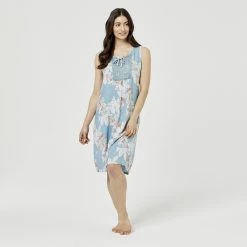 Sash & Rose Woven Broderie Trim Nightie Blue 9 Sash & Rose Woven Broderie Trim Nightie Blue -women's clothing Sales 624799 C 0400 00