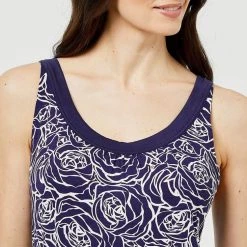 Sash & Rose Jersey Summer Nightie Navy & Ivory