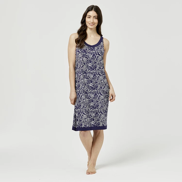 Sash & Rose Jersey Summer Nightie Navy & Ivory 6 Sash & Rose Jersey Summer Nightie Navy & Ivory - Image 4