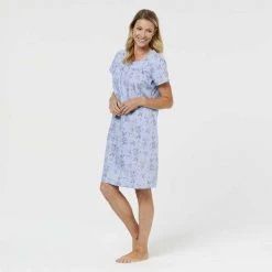 Sash & Rose Traditional Woven Cotton Nightie Blue & Floral 8 Sash & Rose Traditional Woven Cotton Nightie Blue & Floral -women's clothing Sales 624819 C 1400 33 2