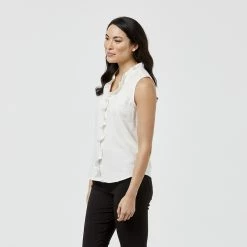 Khoko Smart Frill Front Blouse Ivory -women's clothing Sales 624865 C 0271 70 2