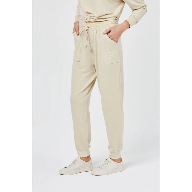GR Giaan Rooney Tie Front Tassel Pant Stone 5 GR Giaan Rooney Tie Front Tassel Pant Stone - Image 3