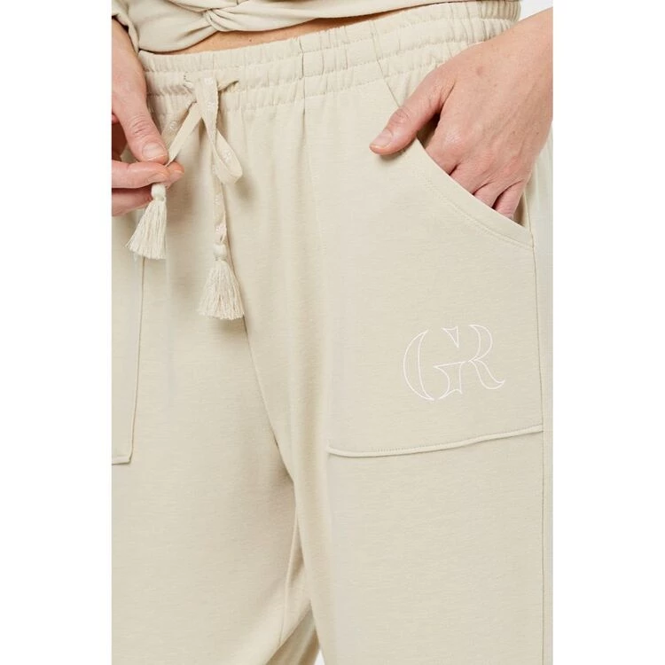 GR Giaan Rooney Tie Front Tassel Pant Stone 3 GR Giaan Rooney Tie Front Tassel Pant Stone
